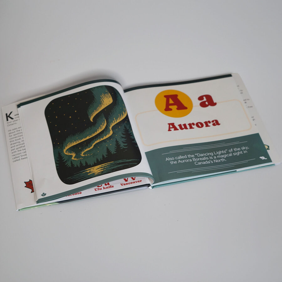 A is for Aurora — page from the book