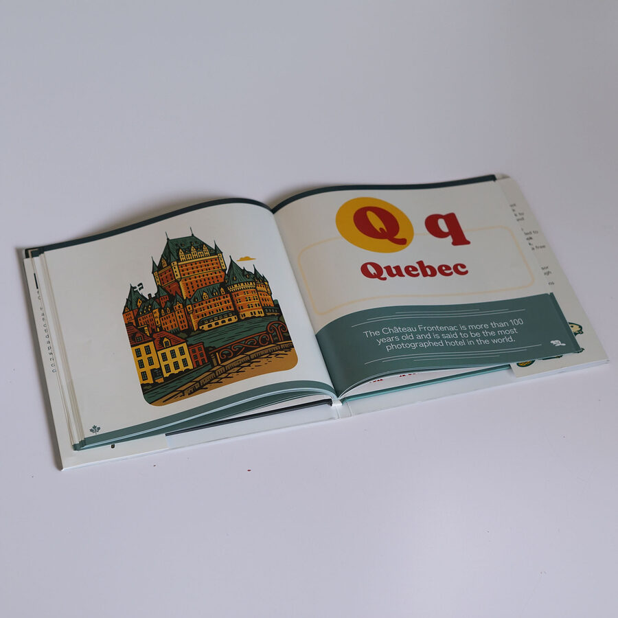 Q is for Quebec — page from the book