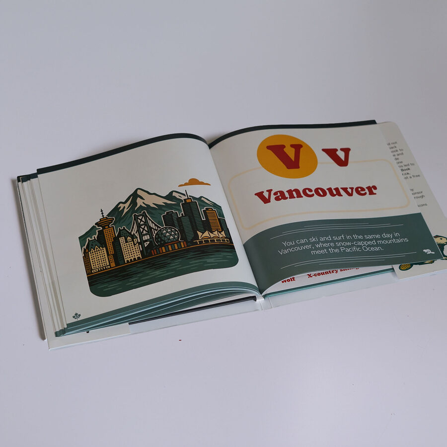 V is for Vancouver — page from the book